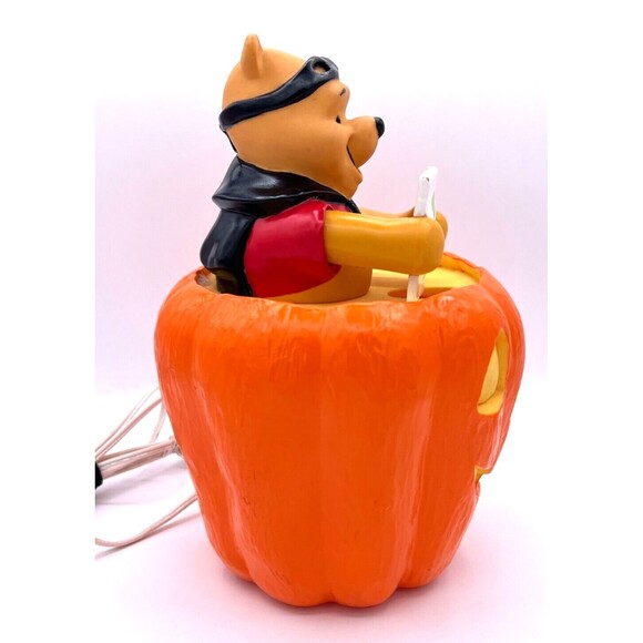 Disney 1999 Winnie The Pooh Halloween Blow Mold BOO Pumpkin Light Up Vintage EUC - Picture 5 of 16